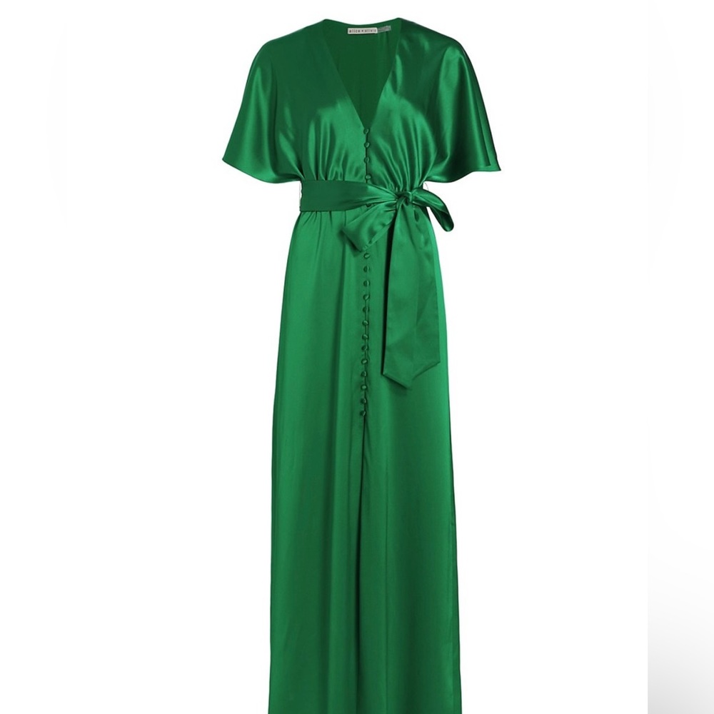 Alice and Olivia Emerald Satin dress size 12
